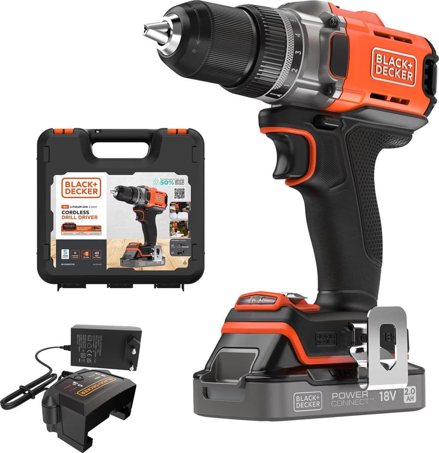 Trapano Avvitatore a Batteria Black Decker Bcd382d1xk Qw 18v 2,0 Ah Litio – Black&Decker