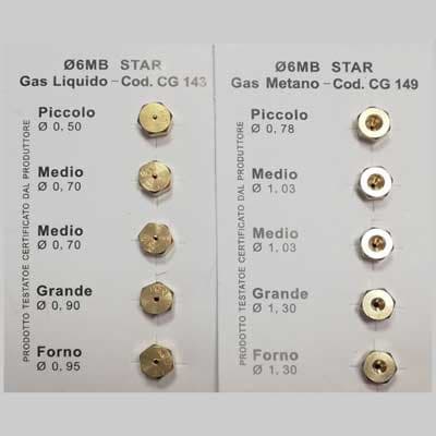 Set 5 Ugelli Gas per Cucina GPL Made in Italy - 2