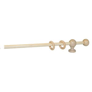 Bastone Legno a Strappo Ø 11 Naturale 120 cm con Supp 1,0 Coppie - 2