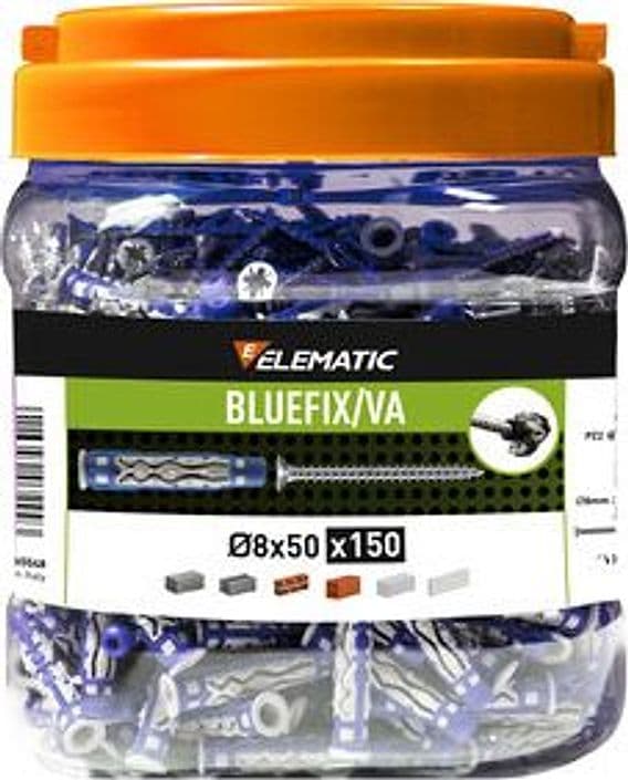 Tassello Bluefix Va 8 x 50 Barattolo Elematic 150 Pezzi - 2