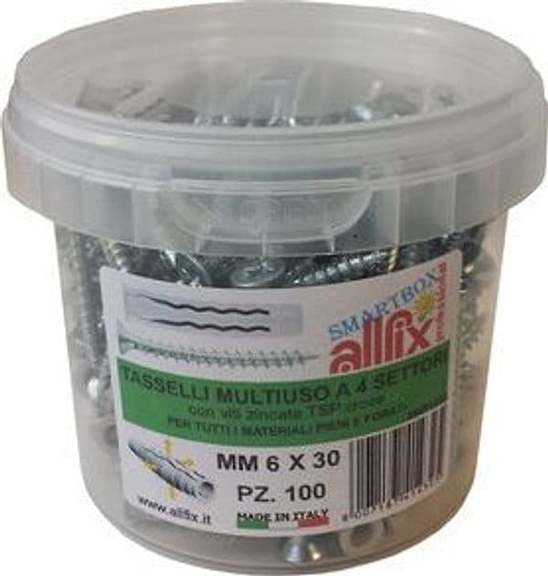 Allfix 100 Tasselli con Viti F4 6 x 30 mm* Allfix Italia - 2