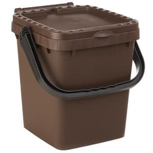 Pattumiera 10 l Ecoplus con Maniglia Marrone 12 Pezzi - 2