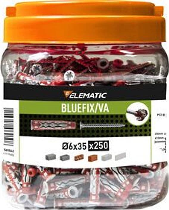 Tassello Bluefix Va 6 x 35 Barattolo Elematic 250 Pezzi - 2
