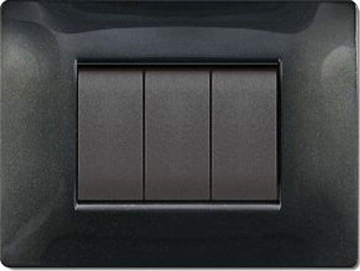 Placca Life Q Living Plast Nero Glittering 4P – Idroweb