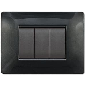 Placca Life Q Living Plast Nero Glittering 4P - 2