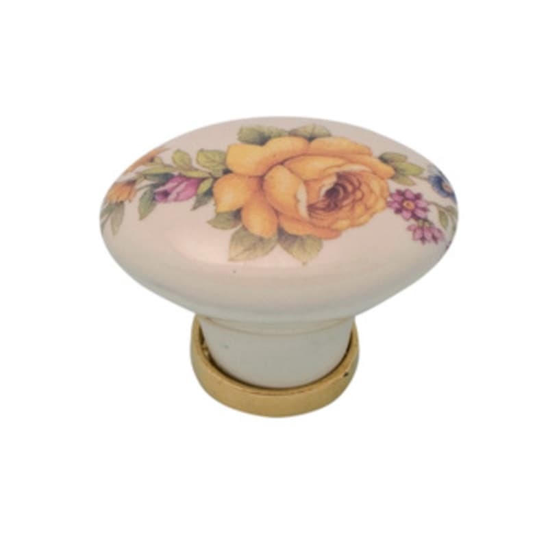 Pomolo Porcellana Ovale con Base F 18 24 x 34 x 25 mm 25 Pezzi - 2