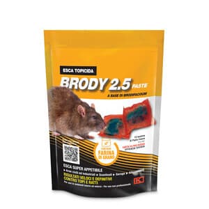 Esca Topicida Fresca Brody 2.5 150 g Rosso Far Grano - 2