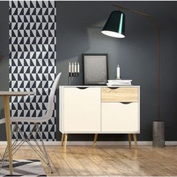 Kit Credenza 2 Ante e 1 Cassetto 98 x 39 x 81 Oslo - 2