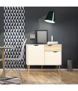 Kit Credenza 2 Ante e 1 Cassetto 98 x 39 x 81 Oslo - 2