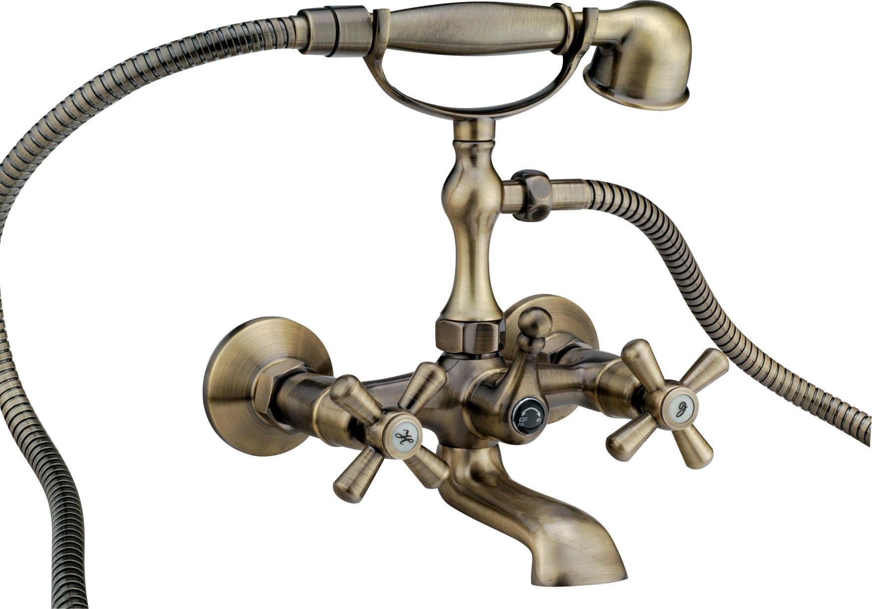 Serie Sofia Gruppo Vasca Croce Bronzato Rubinetterie Associate - 2