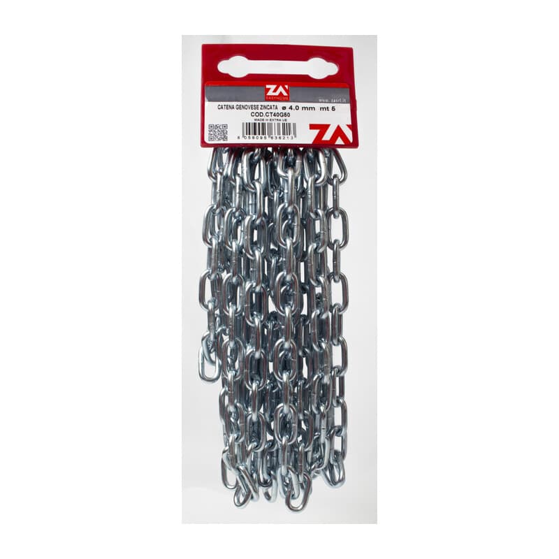 Catena Genovese Zincata Pretagl 4 mm N19 5 m - 2