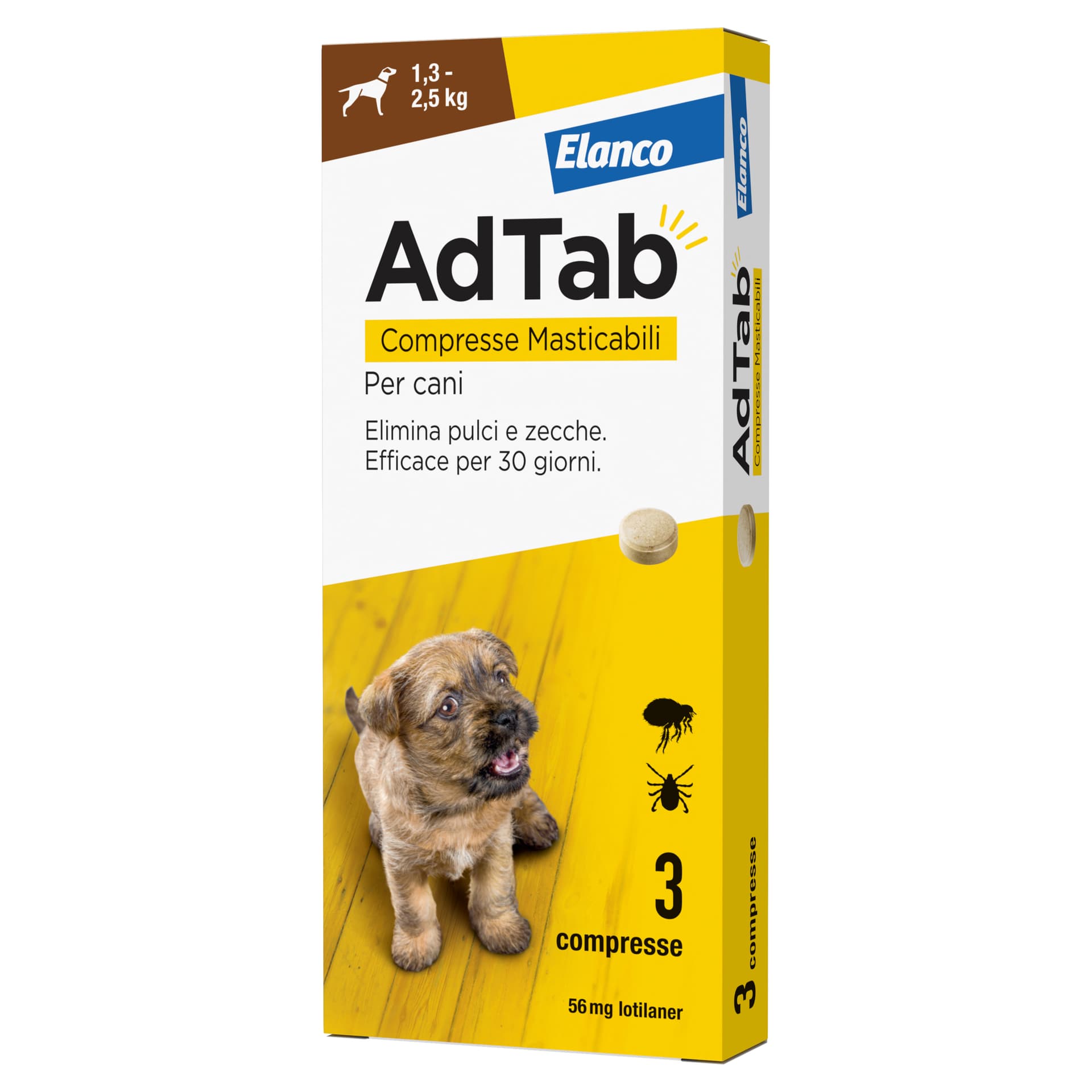 Adtab Compresse Masticabili per Cani 1,3 2,5 kg - 2
