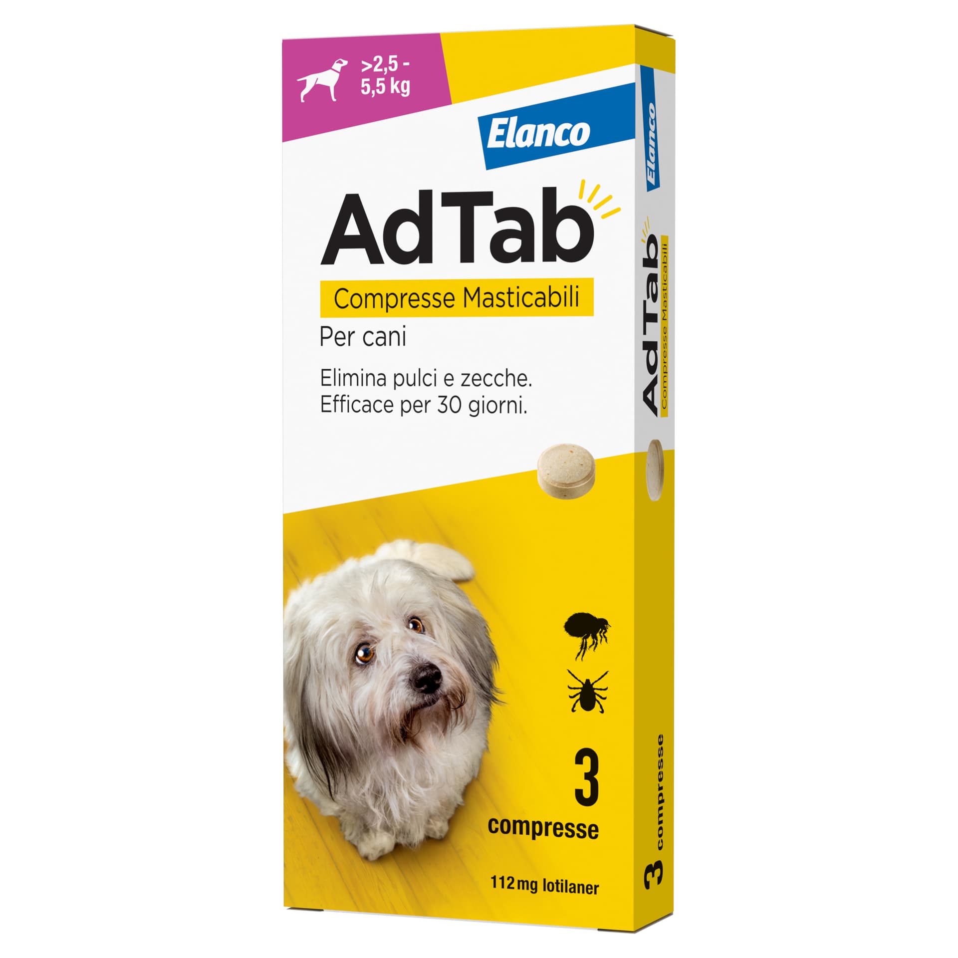 Adtab Compresse Masticabili per Cani 2,5 5,5 kg - 2