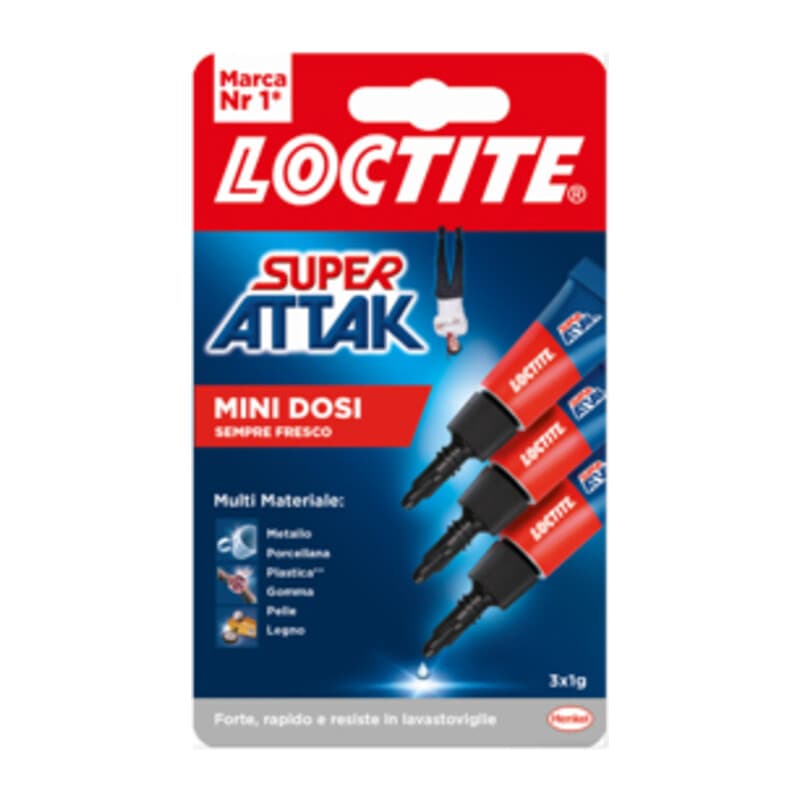Adesivo Super Attak Minitrio Liquido 3 x 1 g 24 Pezzi - 2