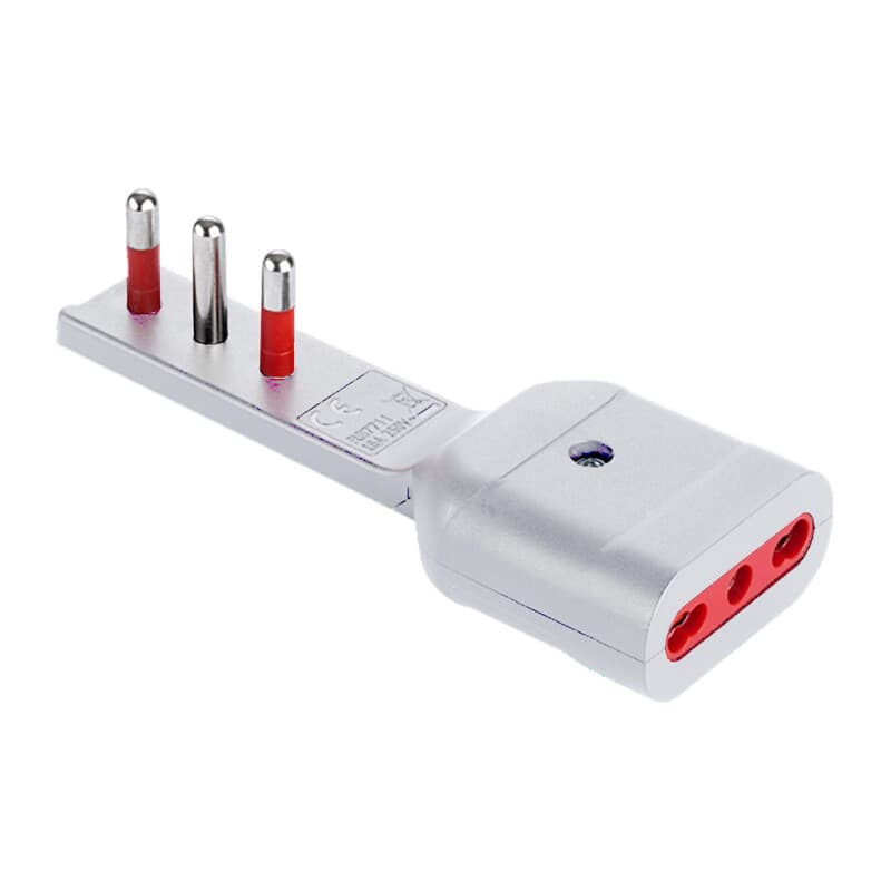 Rosi 7711B Adattatore 90 Ultrapiatto Presa 16A 2P e T Bip Bco - 2