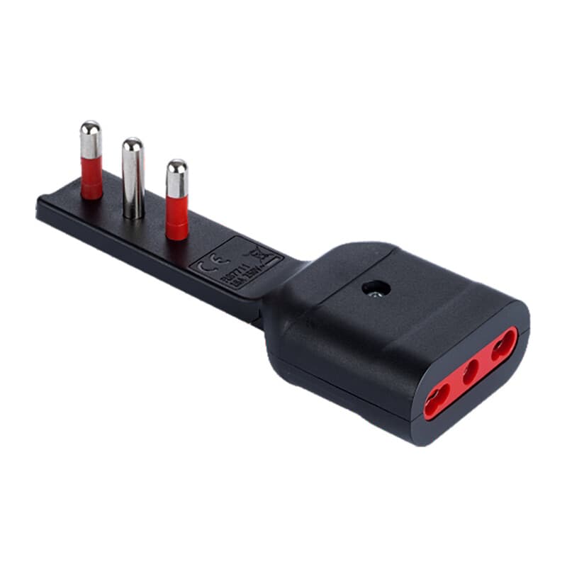 Rosi 7711N Adattatore 90 Ultrapiatto Presa 16A 2P e T Bip Nro - 2