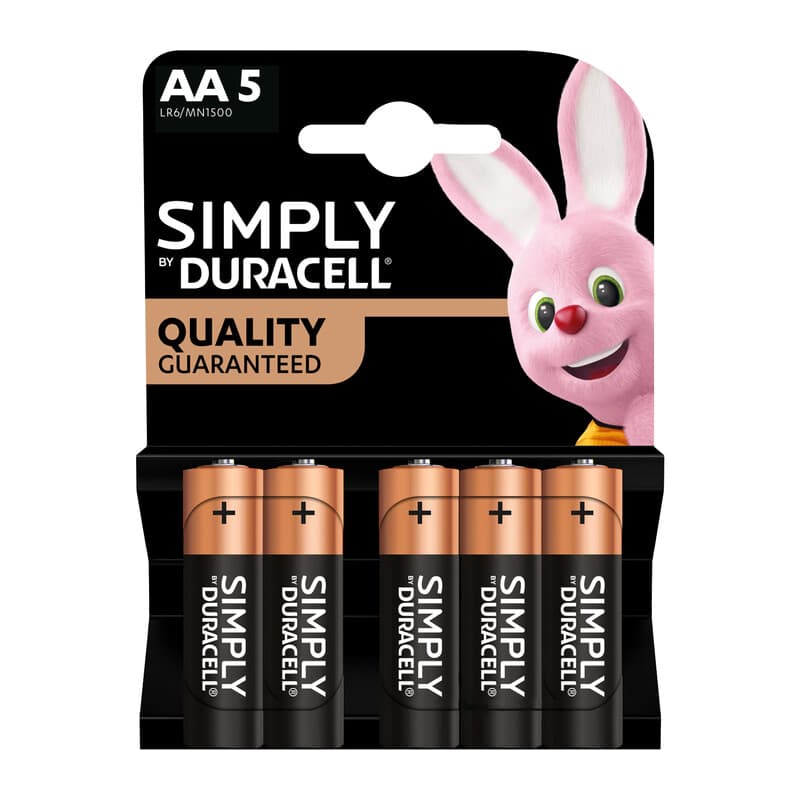 Duracell Simply Alcalina Stilo 20,0 Blister 5 Pezzi - 2