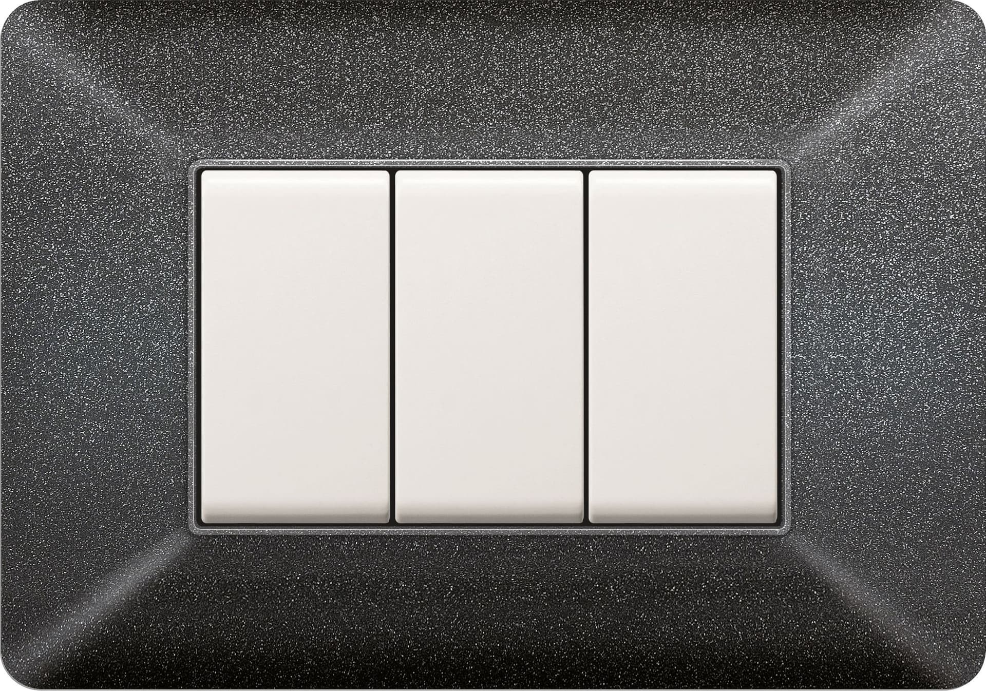 Placca Easy Matix Grigio Notte 3P 10 Pezzi - 2