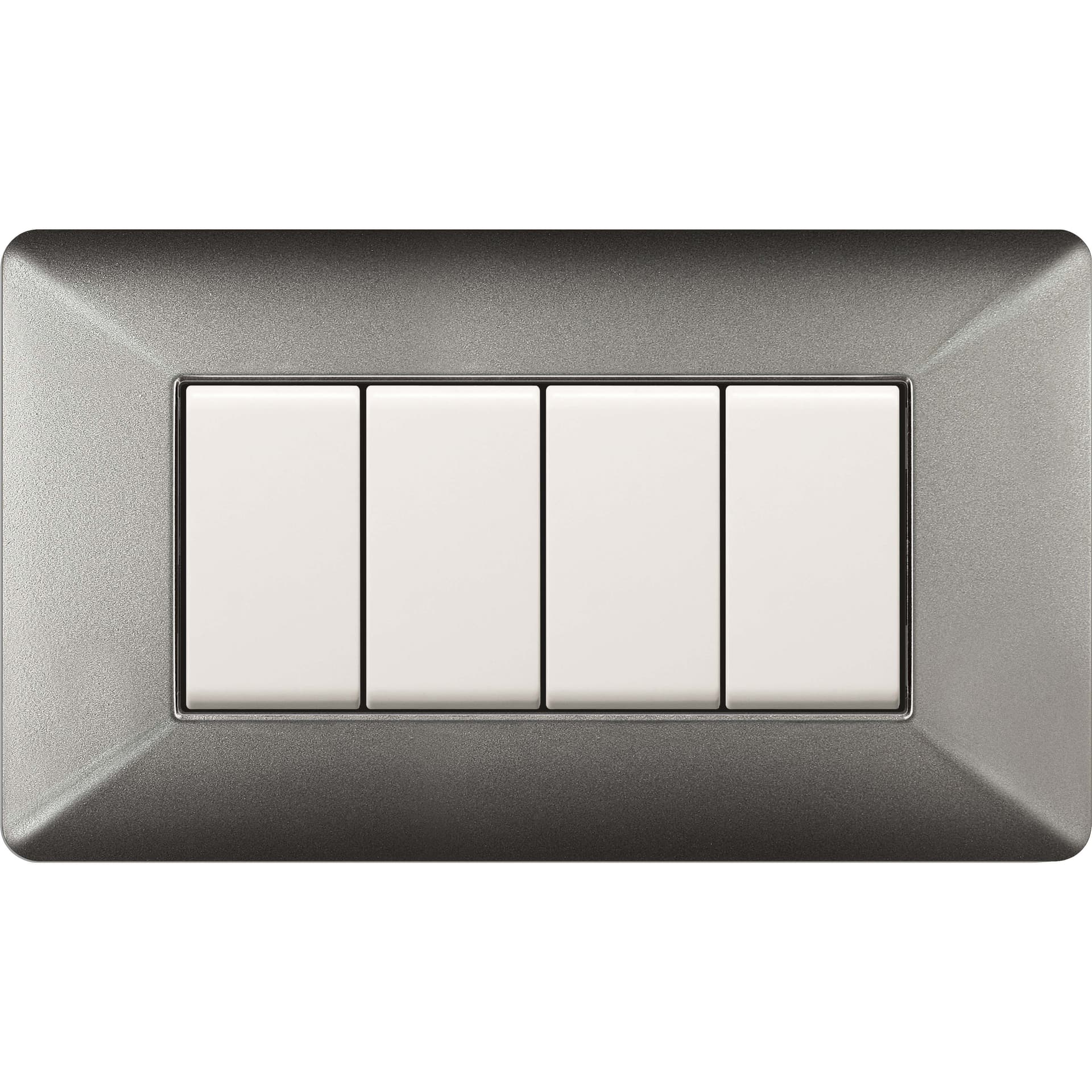 Placca Easy Matix Alluminio Notte 4P - 2