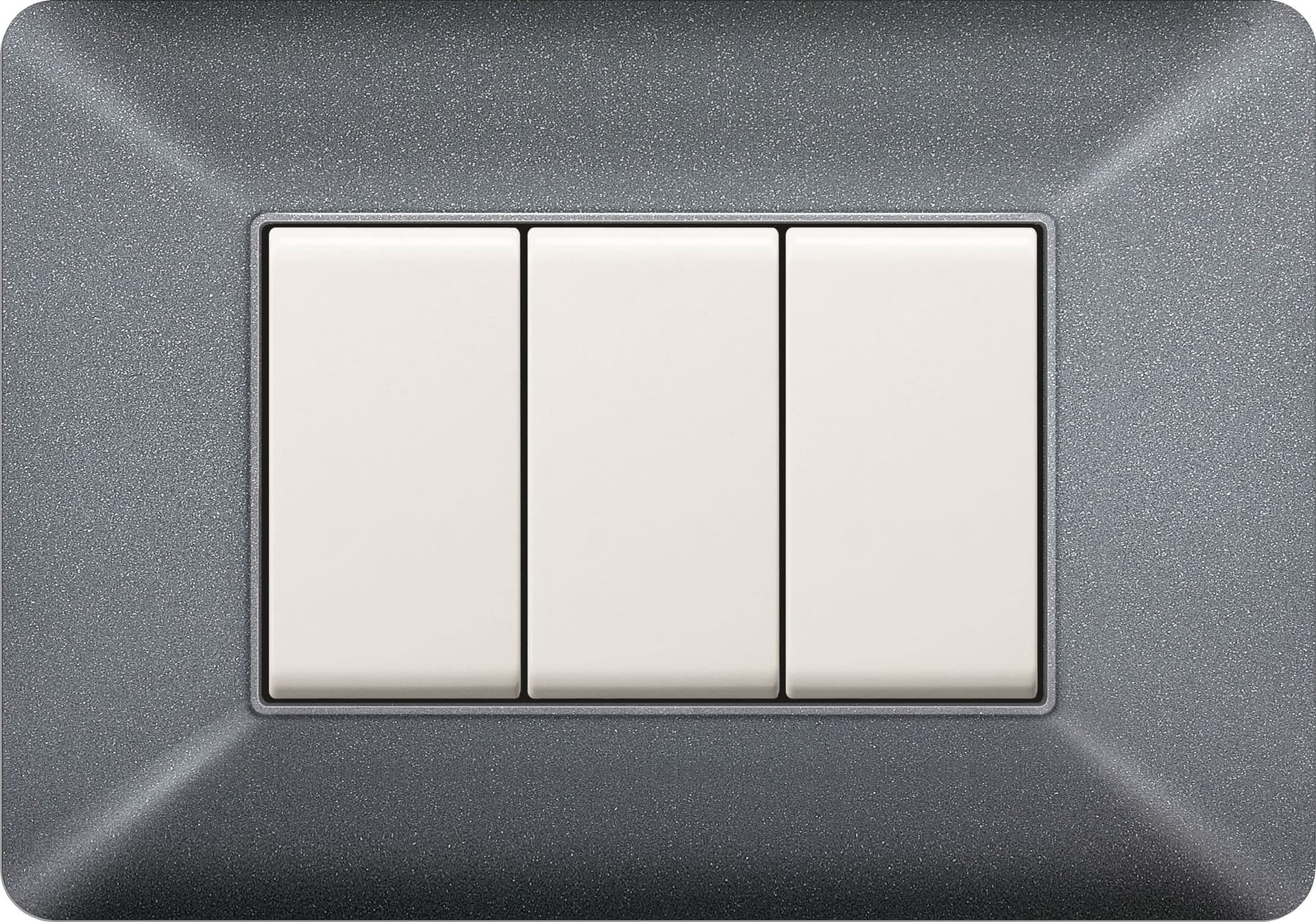 Placca Easy Matix Grigio Chiaro 3P 10 Pezzi - 2