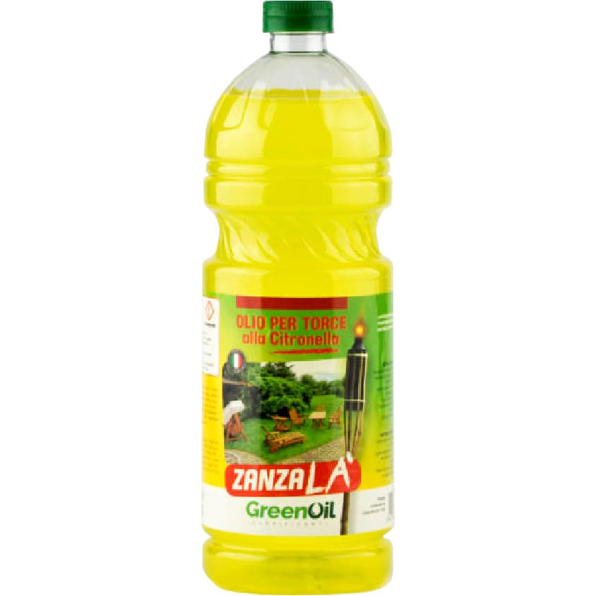 Olio per Fiaccole alla Citronella 1 l Uso Esterno 12 Pezzi - 2