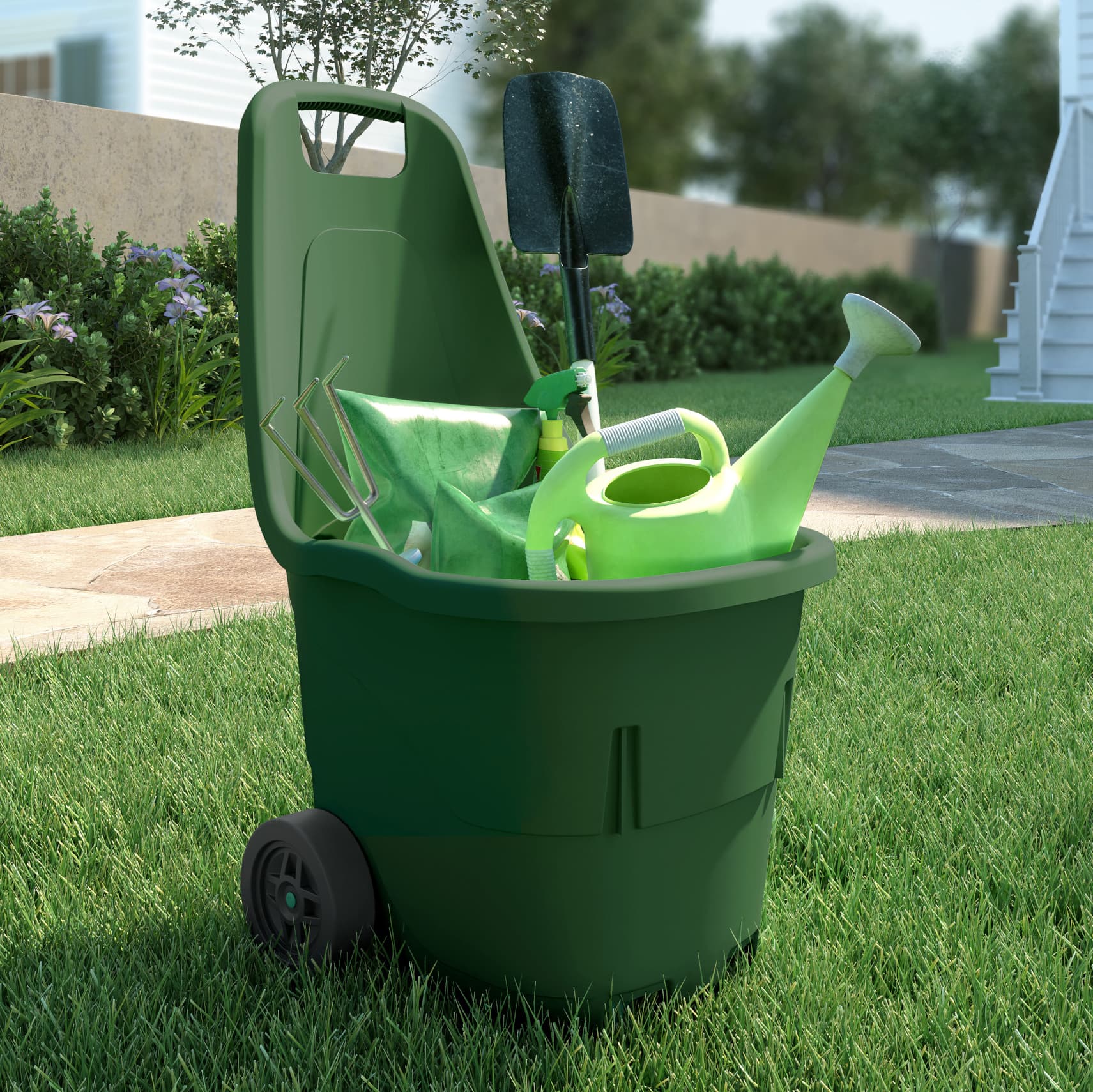 Carrello Garden in Resina a 2 Ruote - 2