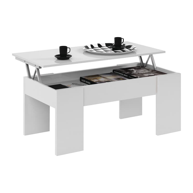 Kit Tavolo Caffe Elev. 50 x 100 x 45 x 56 H Bianco Artik - 2