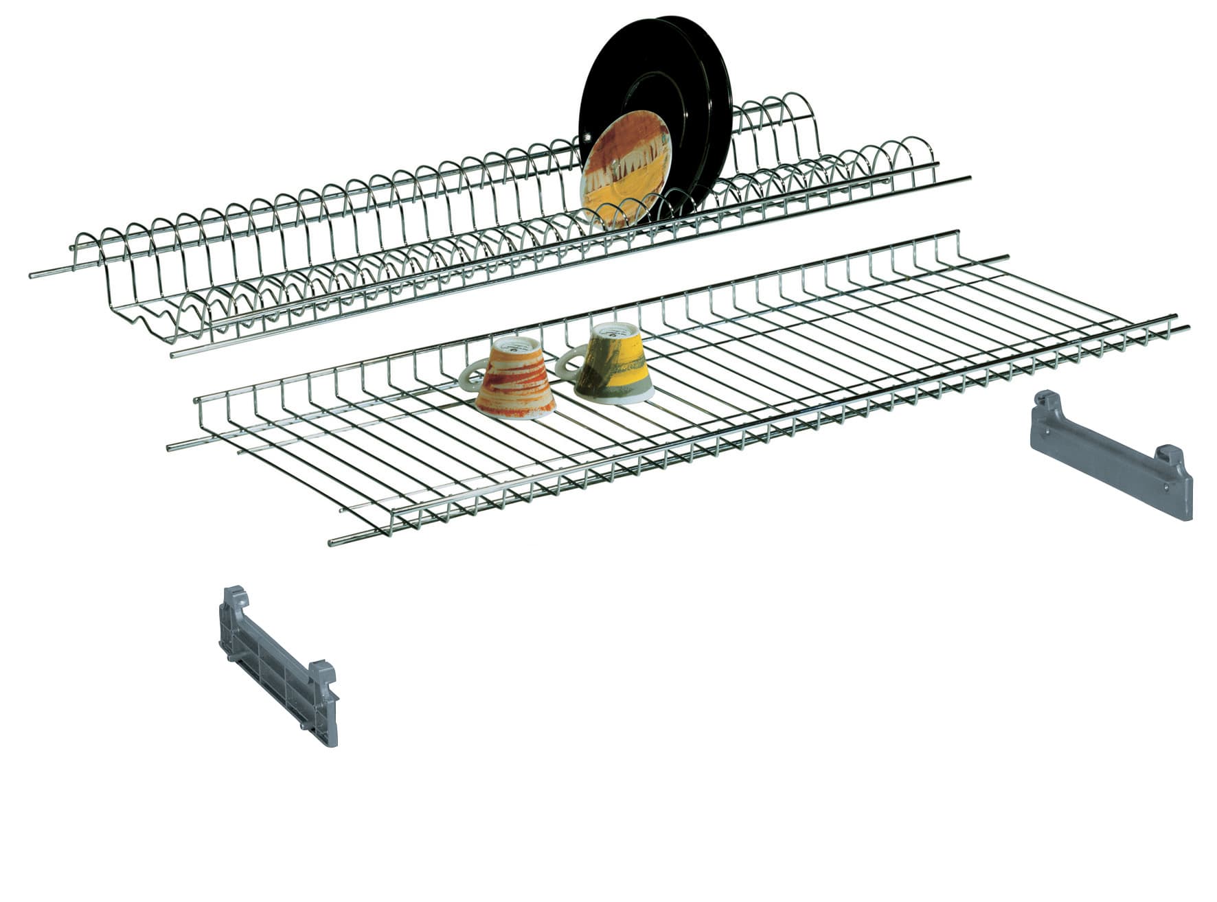 Mensola Colapiatti Acciaio Crom con Supp 76 cm 6,0 Coppie - 2