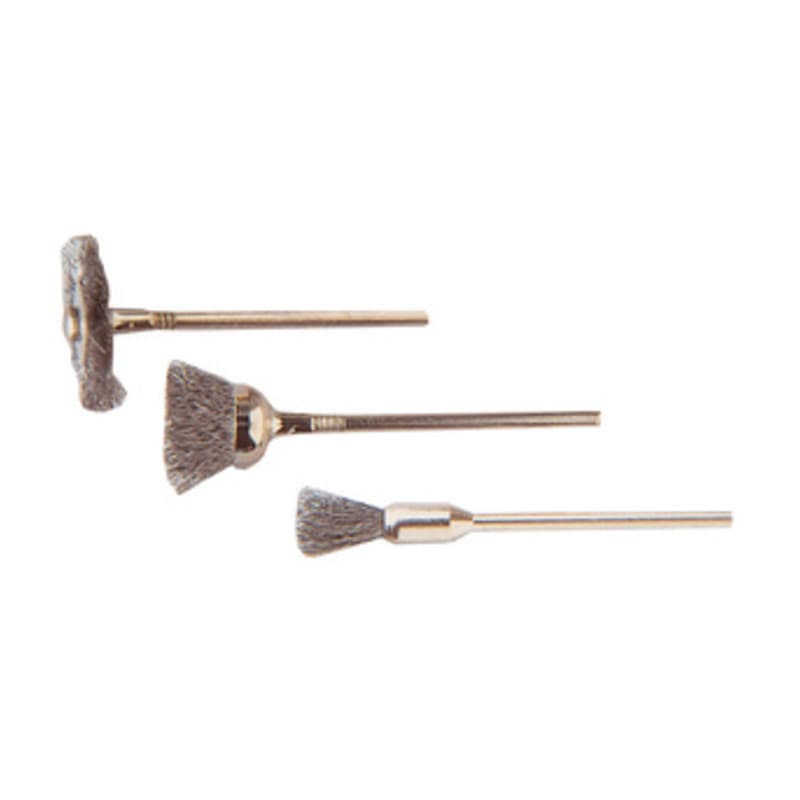 Poggi 476 3 Mini Spazzole Acciaio Gambo 3 mm