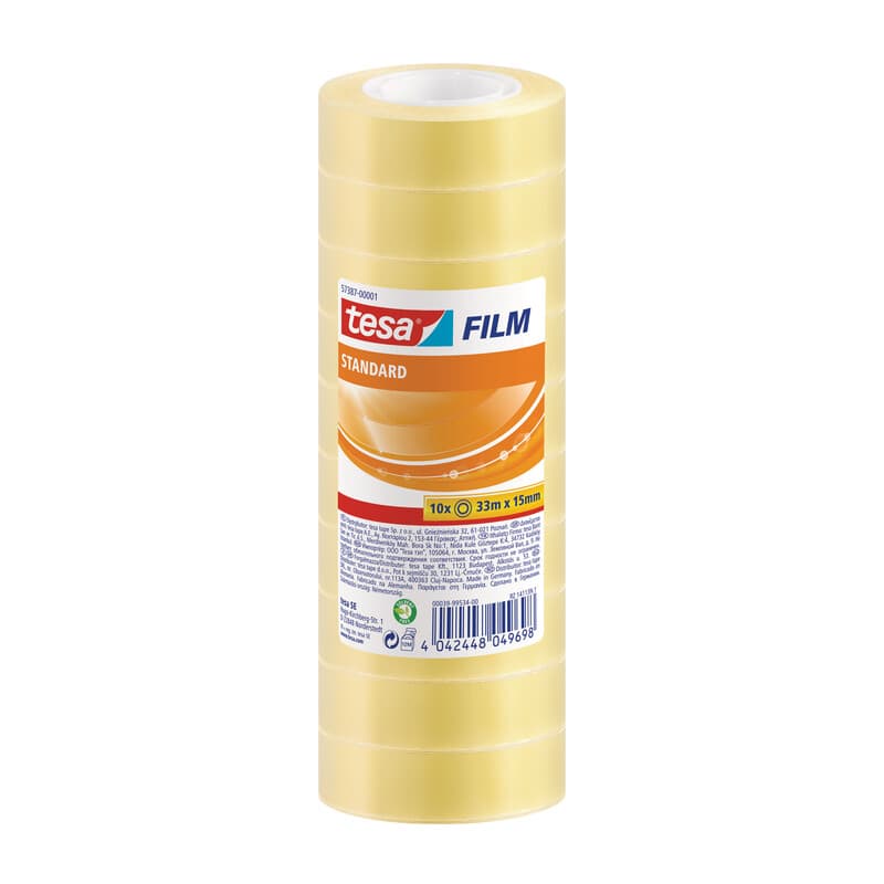 NASTRO TRASPARENTE TESA TORRE 10 PZ 15MMX33M- 1,0 confezione - 2