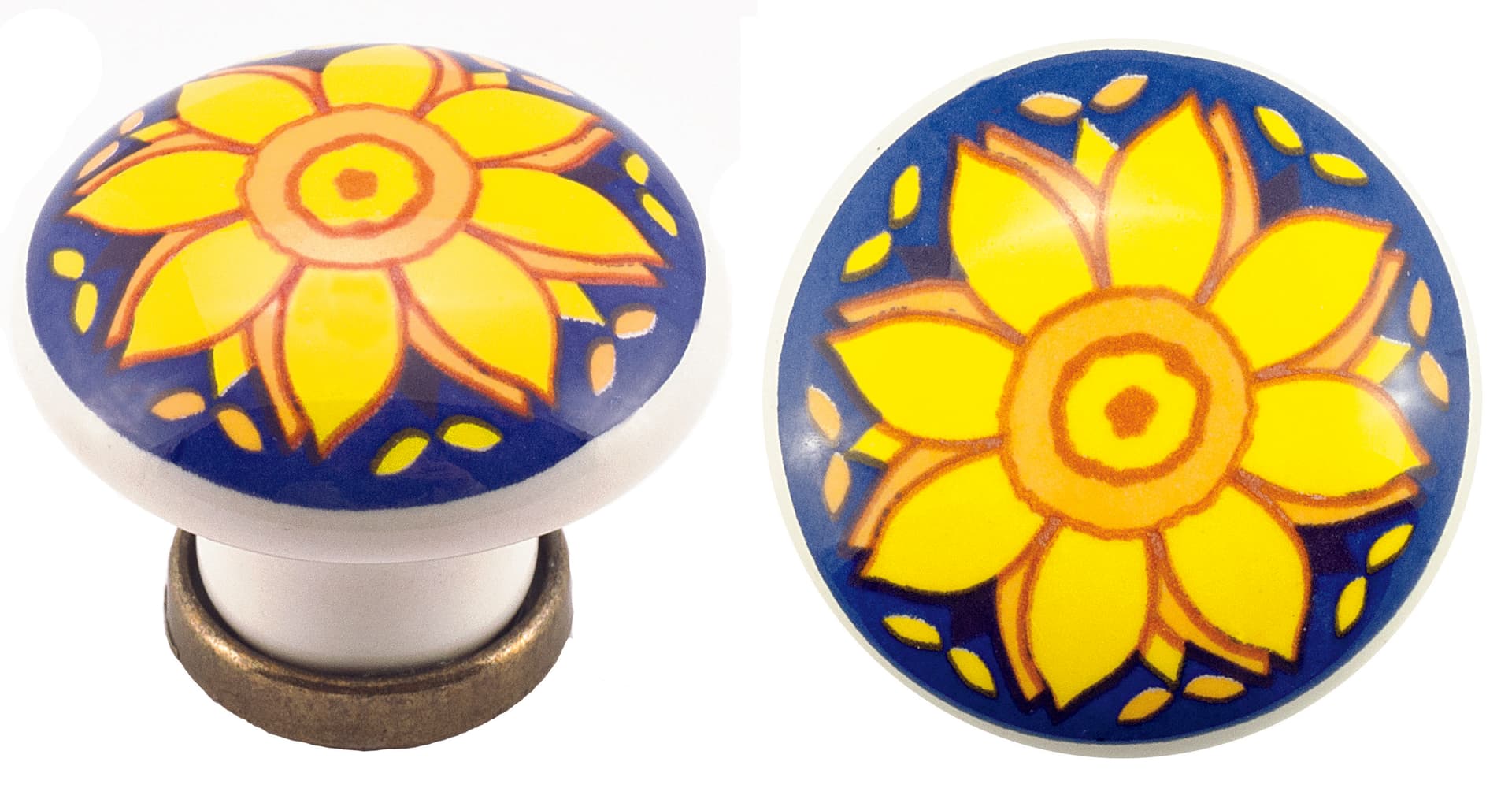 Pomolo Porcellana Tondo con Base F 27 31 x 26 mm 25 Pezzi - 2