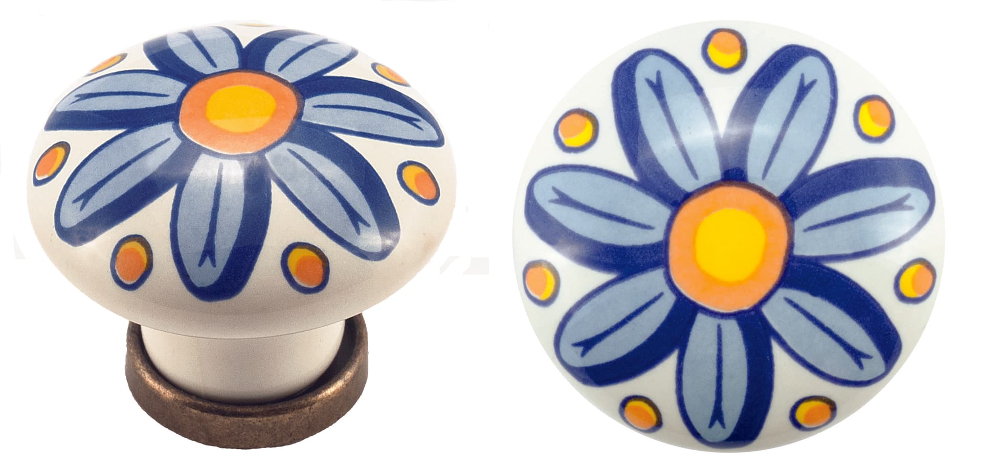 Pomolo Porcellana Tondo con Base F 28 31 x 26 mm 25 Pezzi – Idroweb