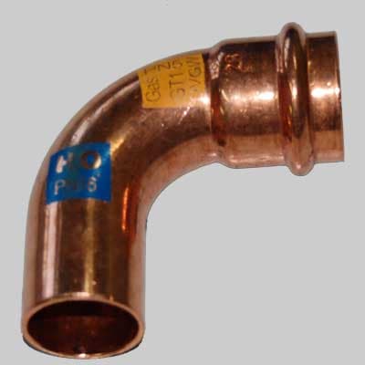 Curva Rame a Pressare 90 ° Maschio Femmina 15 x 15 Made in Italy - 2