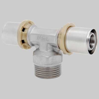 Raccordo Tee Maschio a Pressare 26 x ¾ x 26 Icma - 2