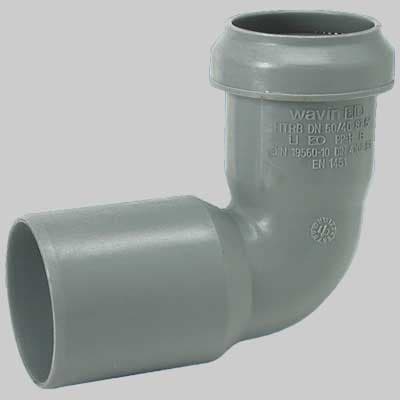 Curva Ridotta Senza Morsetto Dm. 40 x 50 Wavin - 2