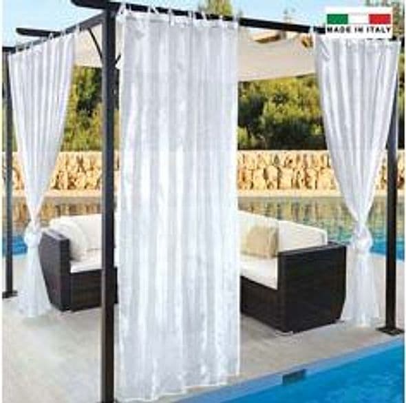 Tenda per Gazebo Velo con Fettuccia e Passanti 150 CMX280H. Bianco - 2