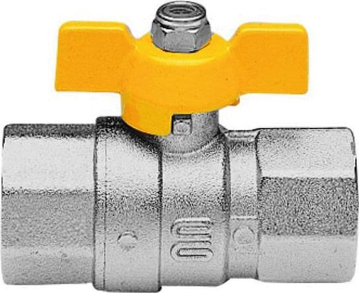 Valvola Arresto a Sfera in Ottone con Farfalla per Gas Enolgas G2371 2 - 2