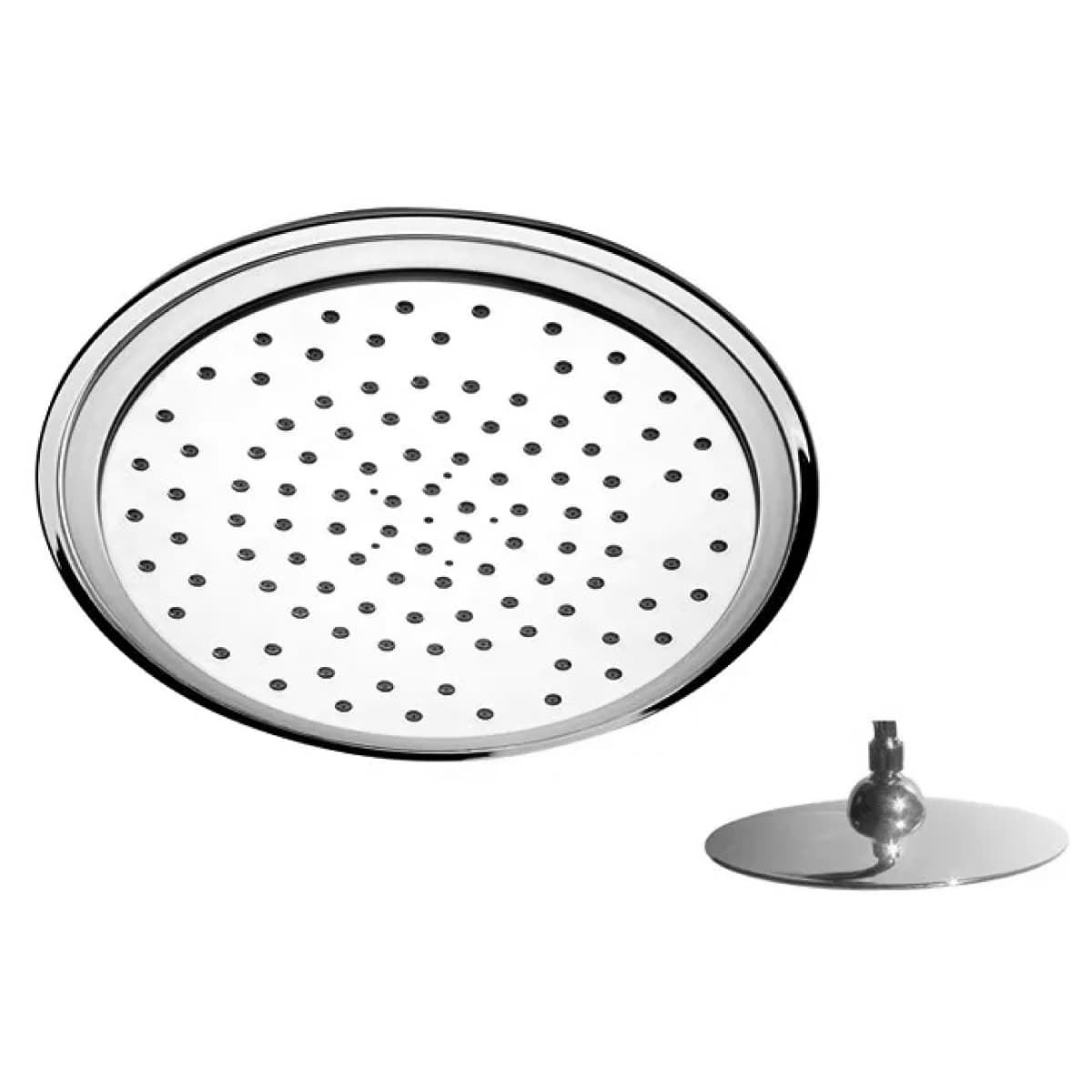 Soffione Tondo in ABS Cromato a Pioggia Modello Luna 1 2 1 Getto A240 Remer - 2