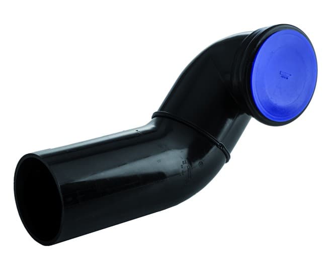 Curva Scarico WC per Vaso a Parete PE Ø 110 Dx PN4 Wavin Italia - 2