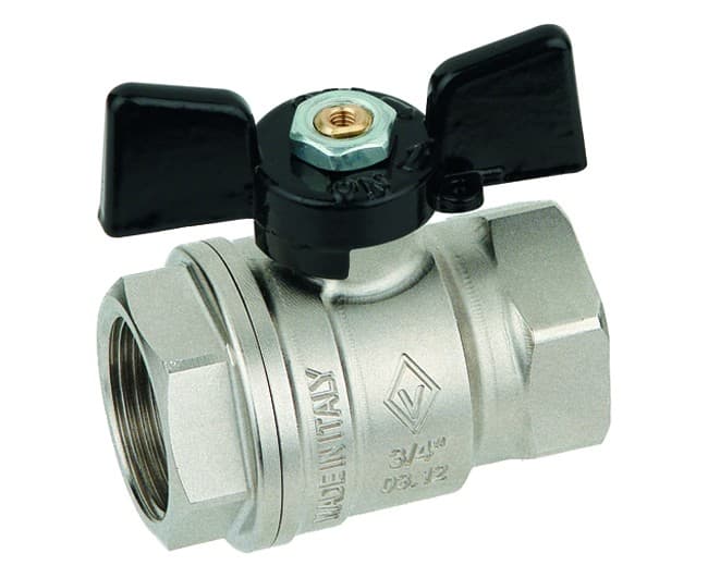 Valvola Arresto a Sfera in Ottone con Farfalla Valvosanitaria B3023 8 - 2