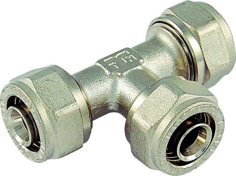 Raccordo Tee Intermedio per Tubo Multistrato al Cobrapex Tiemme 1607252525 - 2