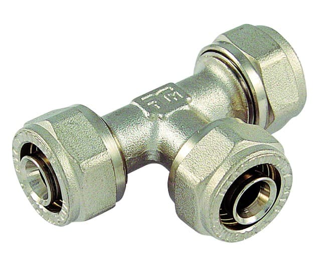 Raccordo Tee Intermedio per Tubo Multistrato al Cobrapex Tiemme 1607252525 - 2