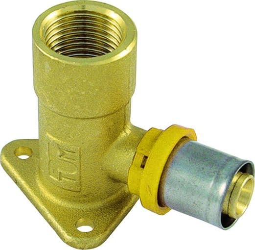 Raccordo Curvo Femmina Flangiato H 53 20 x 1/2 per Multistrato per Gas - 2