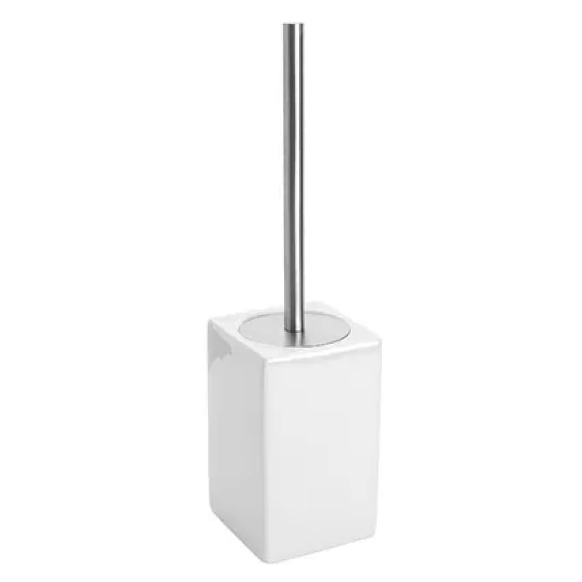 Portascopino in Ceramica Modello Cuba Dim. CM(LXPXH):10 x 40 Bianco BRAND - 2