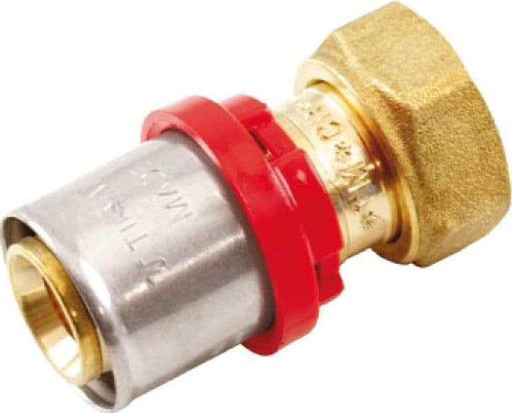 Raccordo a Pressare Dritto 32 x 1 con Girello per Multristrato Tiemme - 2