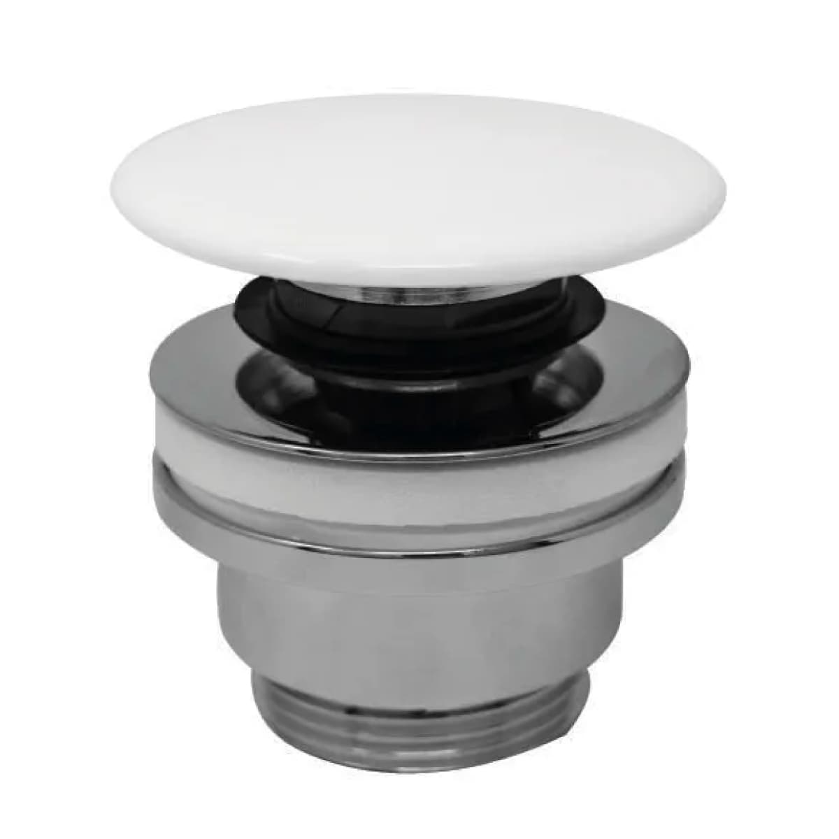 Piletta Click Clack in Ottone con Tappo in Ceramica e Vite Centrale 1¼ Cgs - 2