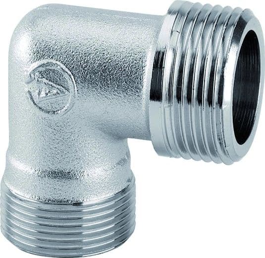 Raccordo Curvo Maschio Ottone Cromato 1/2 Ø 18 C Kit Rame M 24 x 19 - 2