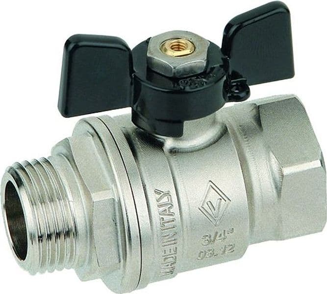 Valvola Arresto a Sfera in Ottone con Farfalla Valvosanitaria B9173 4 - 2