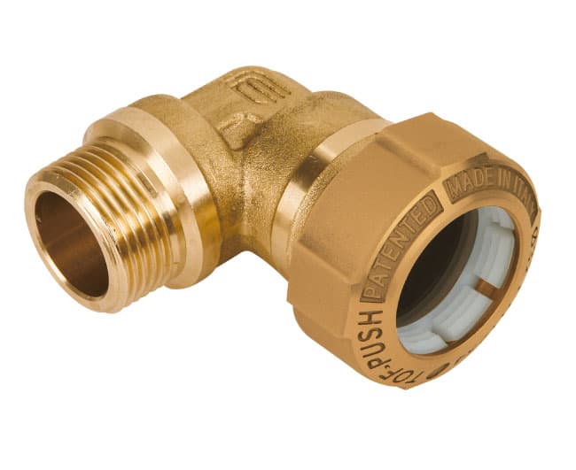 Raccordo Curvo Maschio in Ottone Tof Push Ø 40 x 1¼ EFFEBI - 2