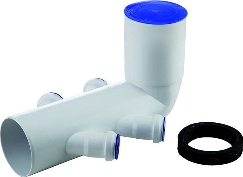 Curva Scarico WC Prolungata ad Innesto in PP con 4 Attacchi Wavin Italia - 2
